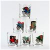 Image 3 : SET OF 6 VINTAGE OLD CAR AUTOMOBILE SHOT GLASSES