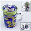 Image 1 : PORCELAIN TEA MUG CUP - ASIAN DRAGON ART DESIGN
