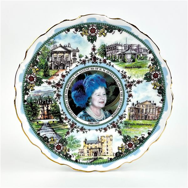 QUEEN ELIZABETH QUEEN MOTHER PLATE - LTD. TO 2999