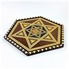 Image 2 : MIGUEL LAGUNA - INLAID WOOD PARQUETRY TRAY ART