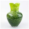 Image 2 : VINTAGE MCM HAND BLOWN GREEN ART GLASS PITCHER