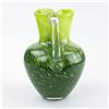 Image 4 : VINTAGE MCM HAND BLOWN GREEN ART GLASS PITCHER