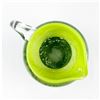 Image 9 : VINTAGE MCM HAND BLOWN GREEN ART GLASS PITCHER