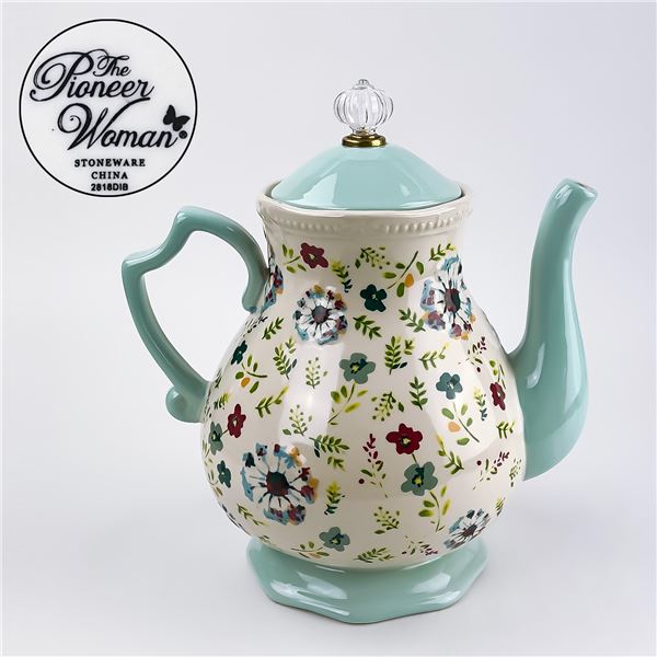PIONEER WOMAN STONEWARE KARI FLORAL TEAPOT