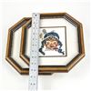 Image 10 : PAIR OF FRAMED PETIT POINT FIRST NATIONS BOY & GIRL