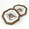 Image 1 : PAIR OF FRAMED PETIT POINT FIRST NATIONS BOY & GIRL