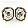 Image 2 : PAIR OF FRAMED PETIT POINT FIRST NATIONS BOY & GIRL