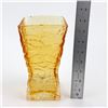 Image 13 : VINTAGE AMBER ART GLASS ICE BARK FLOWER VASE