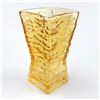 Image 1 : VINTAGE AMBER ART GLASS ICE BARK FLOWER VASE