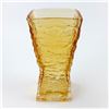 Image 2 : VINTAGE AMBER ART GLASS ICE BARK FLOWER VASE