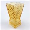 Image 5 : VINTAGE AMBER ART GLASS ICE BARK FLOWER VASE