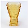 Image 6 : VINTAGE AMBER ART GLASS ICE BARK FLOWER VASE