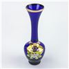 Image 1 : VTG BOHEMIAN CZECH COBALT BLUE FLOWER BUD VASE