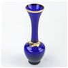 Image 3 : VTG BOHEMIAN CZECH COBALT BLUE FLOWER BUD VASE
