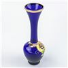 Image 4 : VTG BOHEMIAN CZECH COBALT BLUE FLOWER BUD VASE
