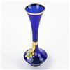 Image 2 : VTG BOHEMIAN CZECH COBALT BLUE FLOWER BUD VASE