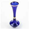 Image 3 : VTG BOHEMIAN CZECH COBALT BLUE FLOWER BUD VASE
