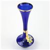 Image 4 : VTG BOHEMIAN CZECH COBALT BLUE FLOWER BUD VASE