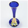 Image 5 : VTG BOHEMIAN CZECH COBALT BLUE FLOWER BUD VASE