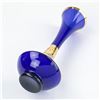Image 6 : VTG BOHEMIAN CZECH COBALT BLUE FLOWER BUD VASE