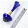 Image 8 : VTG BOHEMIAN CZECH COBALT BLUE FLOWER BUD VASE