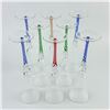 Image 5 : 8 HAND BLOWN TWISTED STEM CHAMPAGNE FLUTES