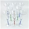 Image 7 : 8 HAND BLOWN TWISTED STEM CHAMPAGNE FLUTES