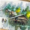 Image 4 : TAIWANESE FISHING VILLAGE - OIL PAINTING ON BOARD