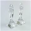 Image 2 : PAIR MIKASA ROSE PETAL TAPER CRYSTAL CANDLE STICKS