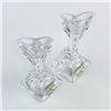 Image 4 : PAIR MIKASA ROSE PETAL TAPER CRYSTAL CANDLE STICKS
