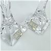 Image 6 : PAIR MIKASA ROSE PETAL TAPER CRYSTAL CANDLE STICKS