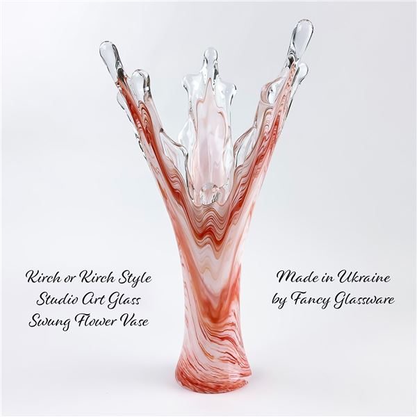 KIRCH OR KIRCH STYLE SWUNG STUDIO ART GLASS VASE
