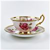Image 7 : VINTAGE MAYFAIR CABBAGE ROSE TEACUP & SAUCER SET