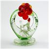 Image 5 : HAND BLOWN STUDIO ART GLASS ROOSTER IN BASKET