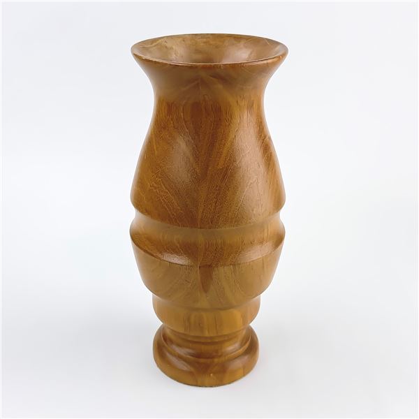 LOCALLY CRAFTED WOODEN FLOWER VASE SCULPTURE