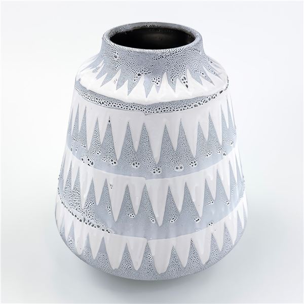 TRIANGLE PATTERN CERAMIC ART POTTERY FLOWER VASE
