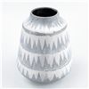 Image 4 : TRIANGLE PATTERN CERAMIC ART POTTERY FLOWER VASE