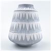 Image 5 : TRIANGLE PATTERN CERAMIC ART POTTERY FLOWER VASE