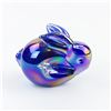 Image 5 : IRIDESCENT COBALT BLUE GLASS BUNNY PAPERWEIGHT
