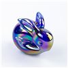 Image 6 : IRIDESCENT COBALT BLUE GLASS BUNNY PAPERWEIGHT