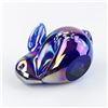 Image 8 : IRIDESCENT COBALT BLUE GLASS BUNNY PAPERWEIGHT