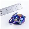 Image 9 : IRIDESCENT COBALT BLUE GLASS BUNNY PAPERWEIGHT