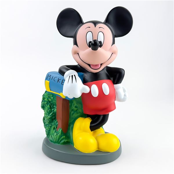 DISNEY MICKEY MOUSE W/MAIL BOX COIN PIGGY BANK