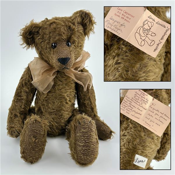 COLLECTIBLE LANE’S LOVABLE HAND MADE TEDDY BEAR