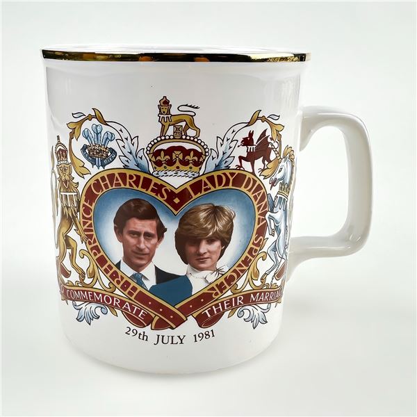 PRINCE CHARLES & LADY DIANA PALL MALL COFFEE MUG
