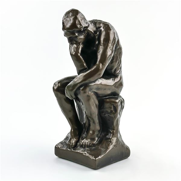 BRONZE COLOR RODIN’S THE THINKER ART SCULPTURE