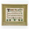 Image 1 : VTG NEEDLEPOINT EMBROIDERY SAMPLER PRAYER VERSE