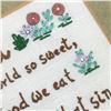 Image 4 : VTG NEEDLEPOINT EMBROIDERY SAMPLER PRAYER VERSE