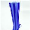 Image 8 : COBALT BLUE CASED ART GLASS SOLIFLORE FLOWER VASE