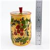 Image 10 : RUSSIAN KHOKHLOMA WOODEN FOLK ART CANISTER